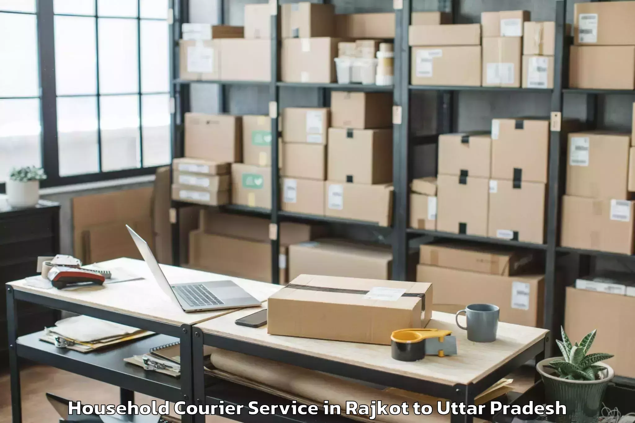 Top Rajkot to Mughal Sarai Household Courier Available